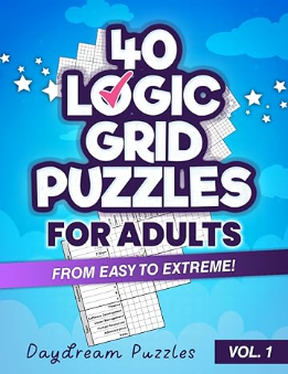 40 Logic Grid Puzzles For Adults Vol 1 Book